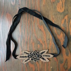Black Beaded Headband